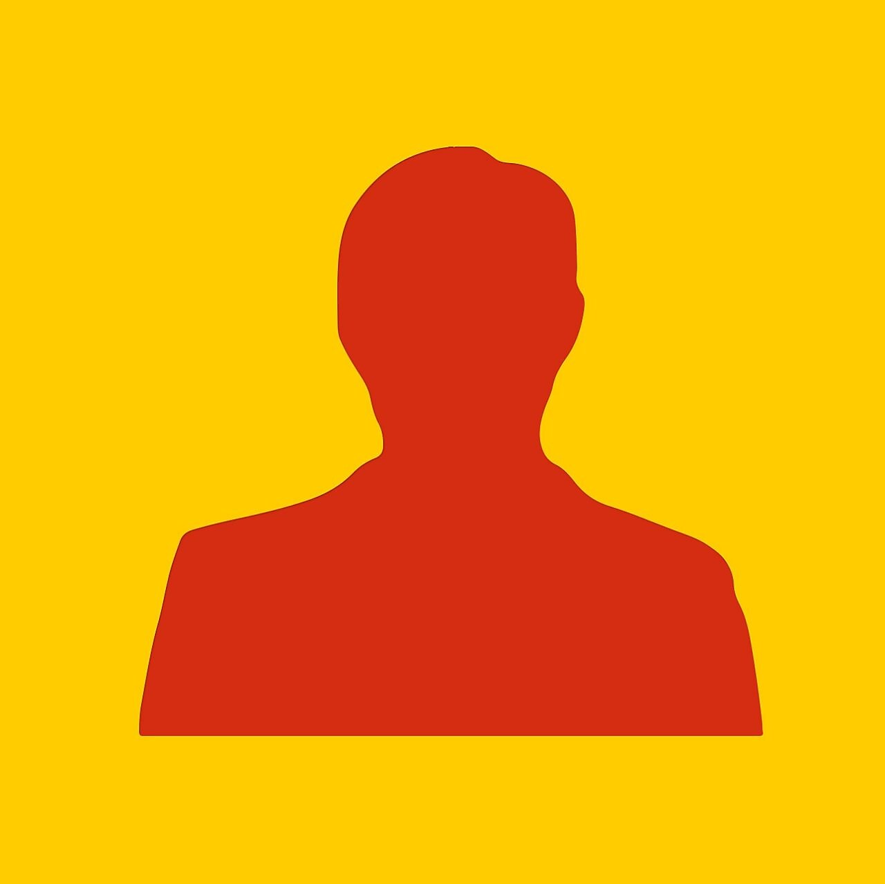 Silhouette du buste d'un homme