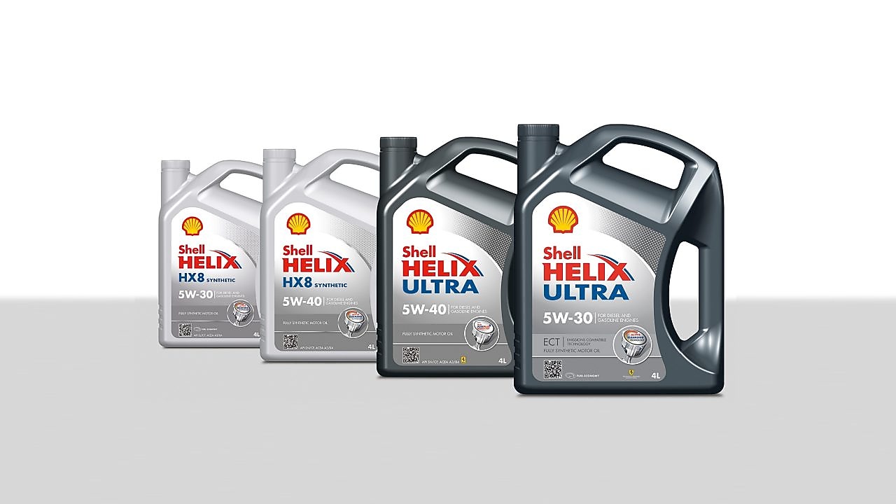 Shell Helix gamme d'huile moteur 100% synthétique