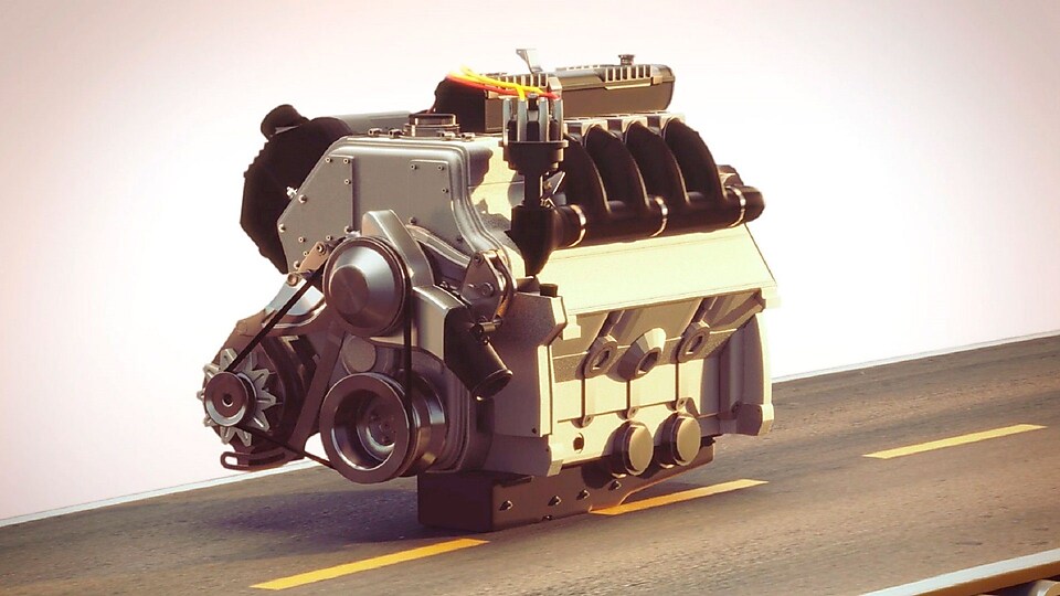 Image d'un moteur très propre représentant les résultats du processus de protection d'un moteur diesel contre la corrosion